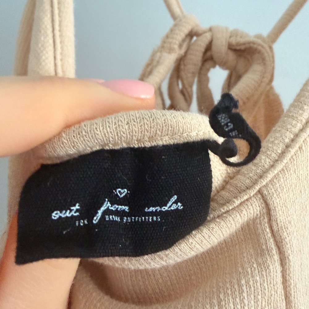 Urban Outfitters Out From Under Jumpsuit Cream Medium Wide Leg Outfit - Picture 7 of 9